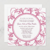Fancy uitnodiging tot het huwelijk van Floral (Voorkant / Achterkant)