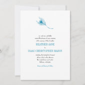 Fancy uitnodiging tot het huwelijk van Peacock (Voorkant)