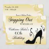 Fancy uitnodiging voor een 60e verjaardag van de v (Voorkant / Achterkant)