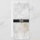 Fancy uitnodiging voor weduwschap rond stedelijk T (Achterkant)