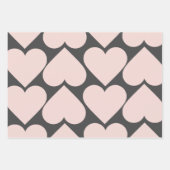 Fancy Valentijnse rode en roze hartritmepatroonver Inpakpapier Vel (Voorkant 3)