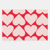 Fancy Valentijnse rode en roze hartritmepatroonver Inpakpapier Vel (Voorkant)