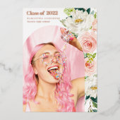 Fancy ventilatorbak Afstuderen Roos Gold Foil I Folie Uitnodiging (Voorkant)