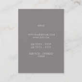 Fancy Verbluffend Monogramma Dusk Blue en Titanium Visitekaartje (Achterkant)