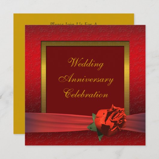 Fancy verjaardagsfeest uitnodiging (Voorkant / Achterkant)