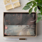 Fancy versierde Flamingo Nouveau & Rozen Tissuepapier (Geschenk)