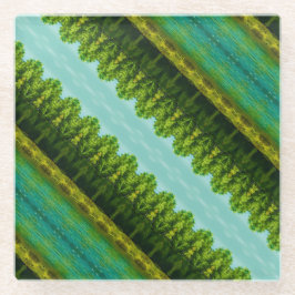 Fancy vet en helder glazen onderzetter