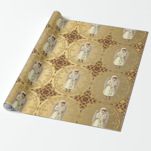Fancy Victoriaans Angel Cadeaupapier (Uitgerold)