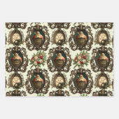 Fancy Victoriaans kerstset Inpakpapier Vel (Voorkant 3)