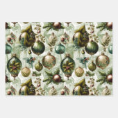 Fancy Victoriaans kerstset Inpakpapier Vel (Voorkant)