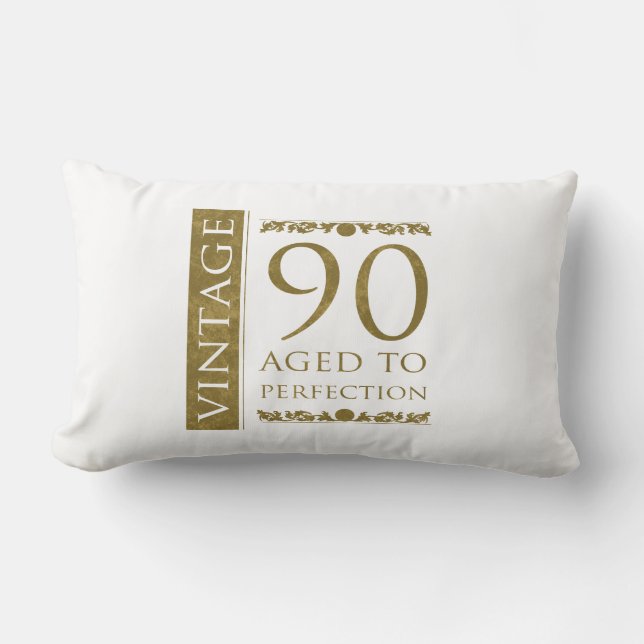 Fancy Vintage 90e verjaardag Kussen (Voorkant)