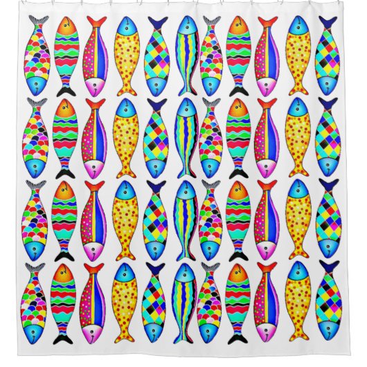 Fancy vis douchegordijn (Voorkant)