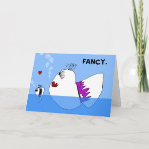 Fancy visbriefkaart kaart