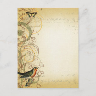 Fancy vogelgriep en vlinderzwijn briefkaart