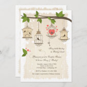 Fancy vogelkooien Showuitnodiging Kaart (Voorkant / Achterkant)