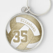 fancy volleybalsleutelhanger met haar naam jersey sleutelhanger (Voorkant)