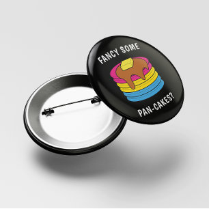 Fancy wat pan-cakes Funny LGBTQ Pansexual Pride Ronde Button 5,7 Cm