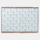 Fancy Waterverf Blue Bow Pattern Deken (Voorkant)