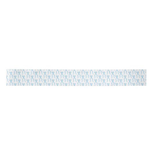 Fancy Waterverf Blue Bow Pattern Lint (Voorkant)