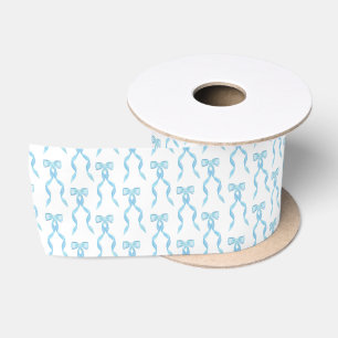 Fancy Waterverf Blue Bow Pattern Lint
