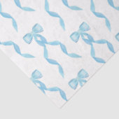 Fancy Waterverf Blue Bow Pattern Tissuepapier (Detail)