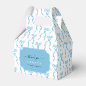 Fancy Waterverf Blue Bow Verjaardag Bedankdoosjes (Voorkant Zijde)