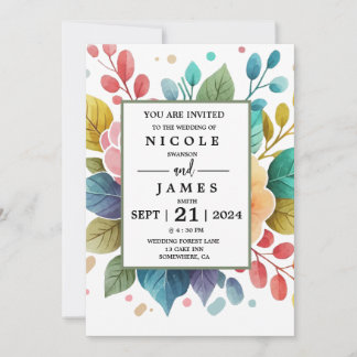 Fancy Waterverf Floral Kaart