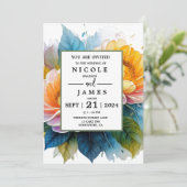 Fancy Waterverf Floral Kaart (Staand voorkant)