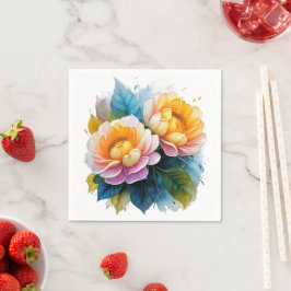 Fancy Waterverf Floral Servet