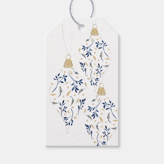 Fancy Waterverf Ornament Trio Cadeaulabel (Voorkant)