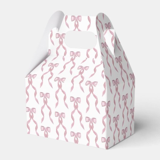 Fancy Waterverf Roze Boog Verjaardag Bedankdoosjes (Achterkant)