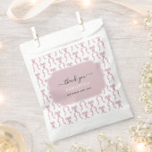 Fancy Waterverf Roze strikpatroon Bedankzakje (Geknipt)