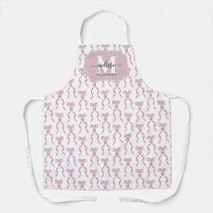 Fancy Waterverf Roze strikpatroon Schort