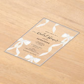 Fancy Waterverf witte boog formeel Vrijgezellenfee Acryl Uitnodigingen (Laagn)