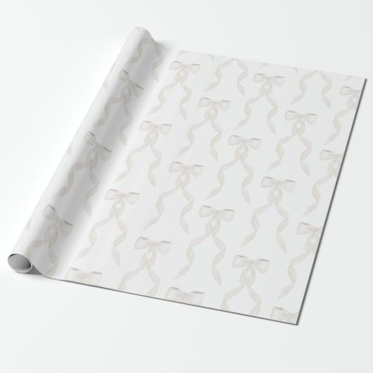 Fancy Waterverf witte boog patroon Cadeaupapier (Uitgerold)