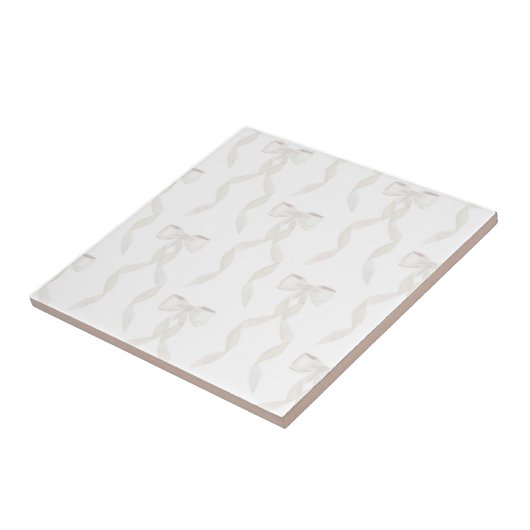 Fancy Waterverf witte boog patroon geslachtsneutra Tegeltje (Zijkant)