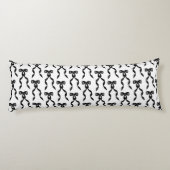 Fancy Waterverf Zwarte boog Patroon Lichaamskussen (Achterkant)