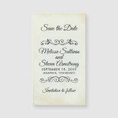 Fancy Western Bruiloft Bewaar de Datum (Voorkant)