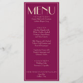 Fancy wijn oude geld retro luxe trouwmenu menu (Voorkant)
