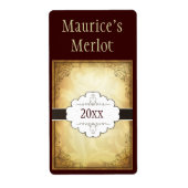 Fancy wijnlabel etiket (Voorkant)