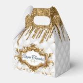 Fancy wit|Glitter Royal African Prince Bedankdoosjes (Voorkant Zijde)