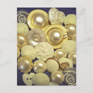 Fancy witte Button Collage Briefkaart