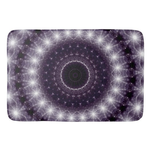 Fancy, witte en zwarte rand badmat (Voorkant)