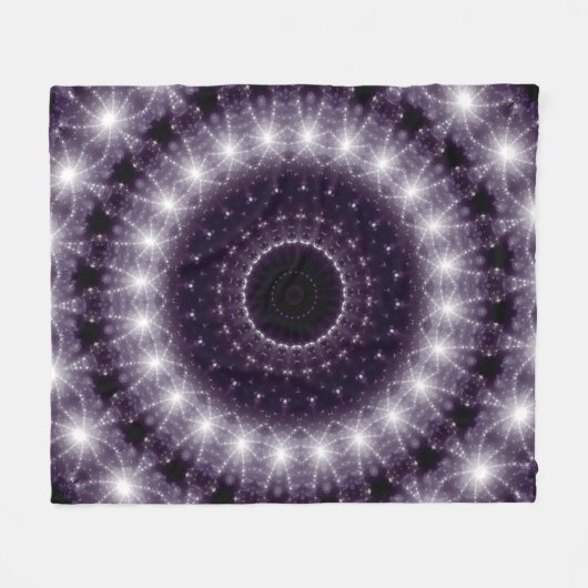 Fancy, witte en zwarte rand fleece deken (Voorkant (Horizontaal))