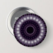 Fancy, witte en zwarte rand ronde button 7,6 cm (Voorkant /achterkant)