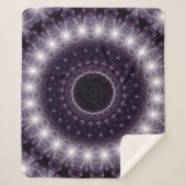 Fancy, witte en zwarte rand sherpa deken (Voorkant)