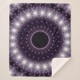 Fancy, witte en zwarte rand sherpa deken