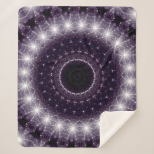 Fancy, witte en zwarte rand sherpa deken