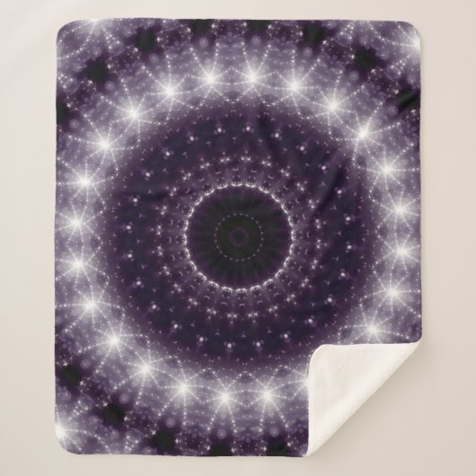 Fancy, witte en zwarte rand sherpa deken (Voorkant)