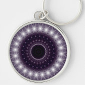 Fancy, witte en zwarte rand sleutelhanger (Voorkant)